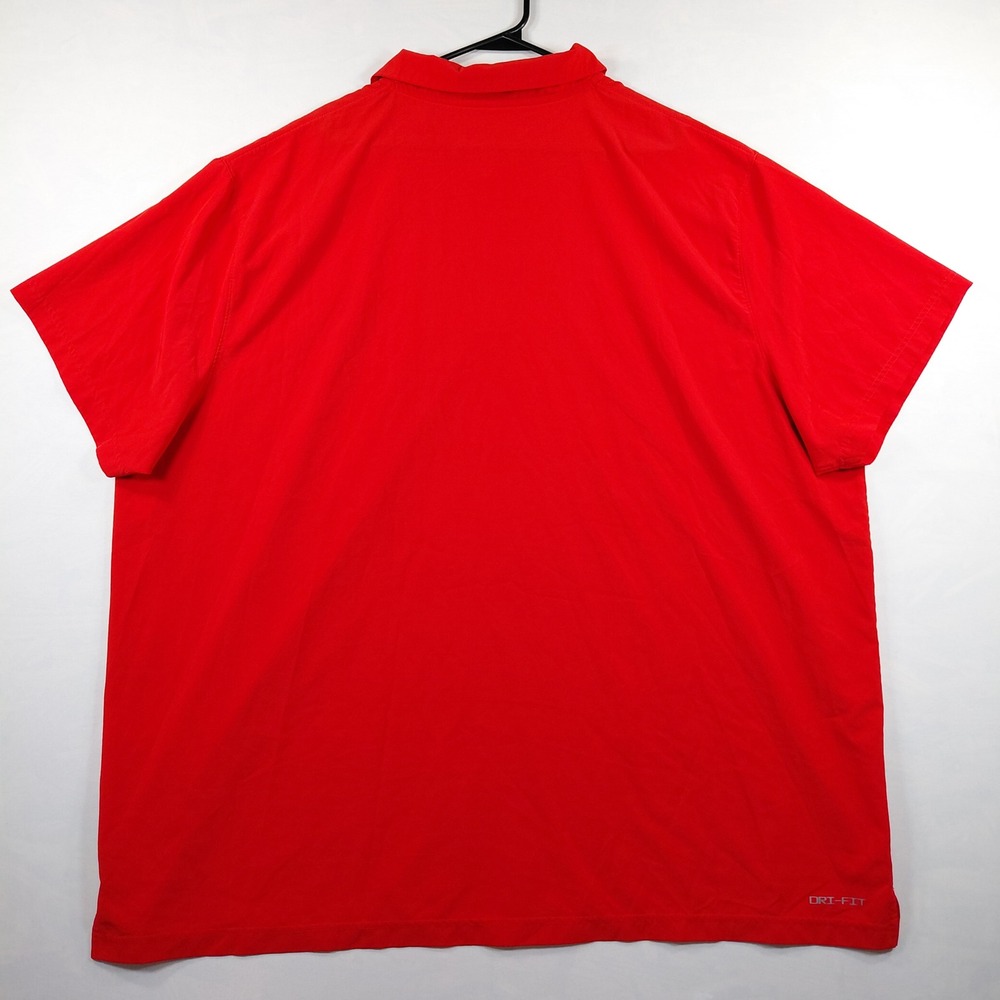 Nike Dri-FIT University of Miami Hurricanes Polo Shirt Mens 4XL Red Short Sleeve - Picture 8 of 13